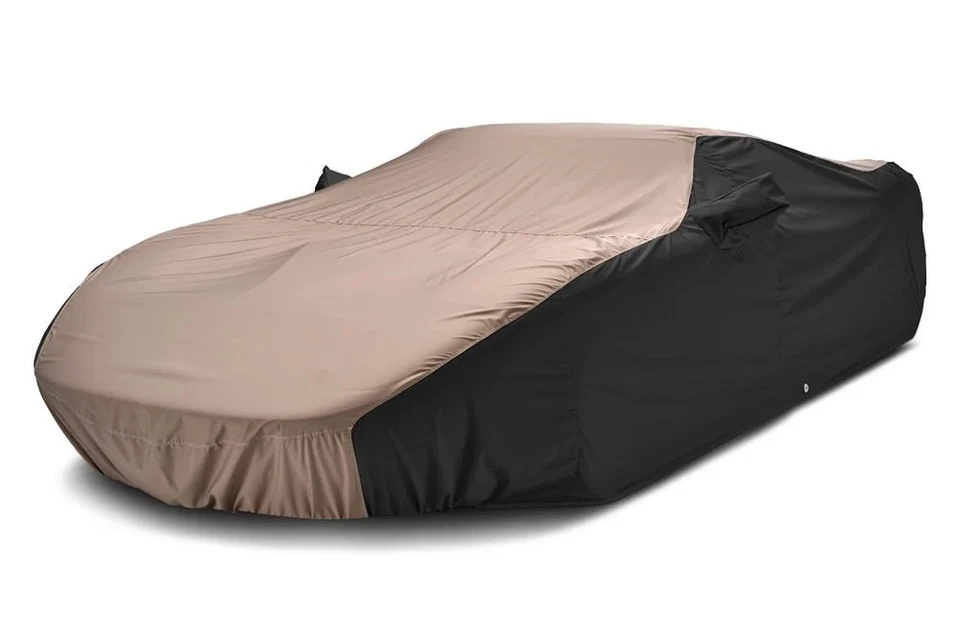 For Volvo S60 Cross Country 16-18 Car Cover WeatherShield HP Two-Tone Taupe — 第 2/4 张图片