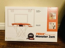 TEKK Pro Edition Monster Jam Mini Hoop Over-the-Door Basketball Set 18x12 New