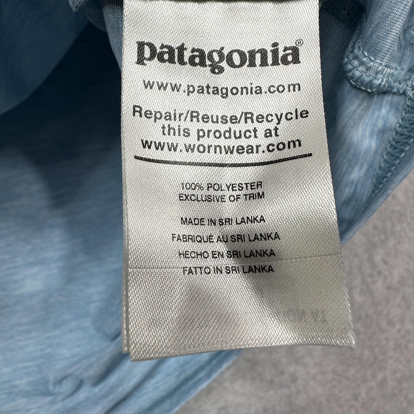 Patagonia Capilene Cool Daily  Shirt Mens Large Blue Short Sleeve Performance thumbnail 11