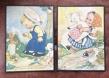 Mabel Lucie Attwell Vintage Framed Prints x2 