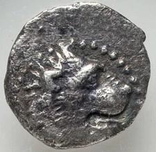 Pamphylia Side 4th Century BC, WOLF/LION Silver Obol Ancient Greek Coin, NGC VF