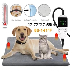 Electric Pet Heating Pad Bed for Cat Dog Large Indoor Outdoor Waterproof 27"X18"