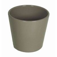 Inna-Glas Keramik Orchideenvase, Ø13,5Cm, 12,5Cm, Grau