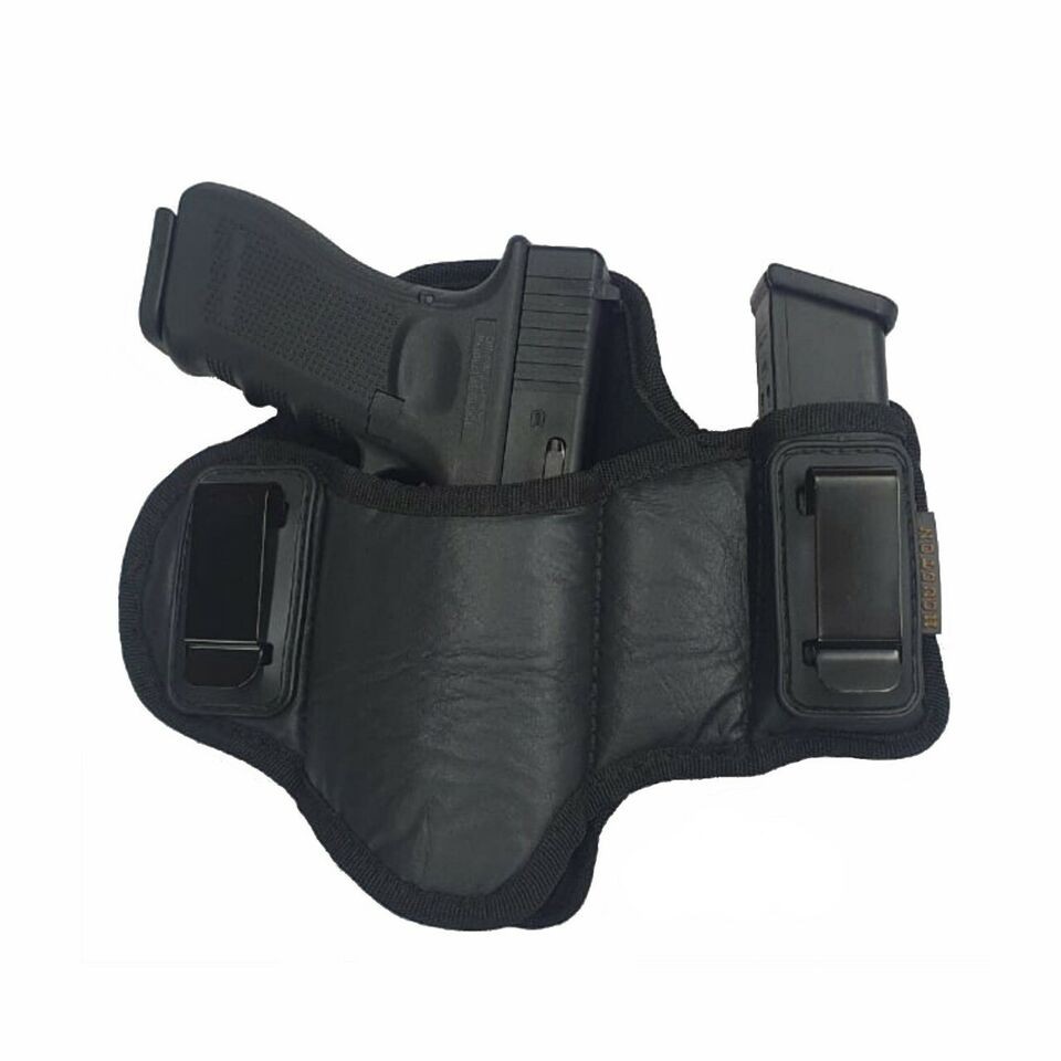 Tactical Pancake IWB Gun Holster with 9mm Magazine Pouch Pistol Concealed Carry