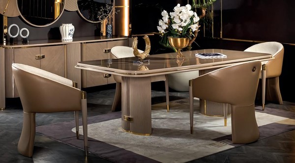 Essgruppe Set Esstisch 4X StüHle Garnitur LehnstüHle Modern Esszimmer 5Tlg-image