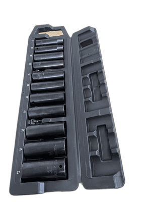 #ad Husky 1 2quot; Drive Metric 6 Point Deep Impact Socket Set w Storage Case 11 Piece $24.99