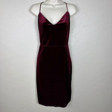 Lulus Velvet Dress XL Cocktail Party Open Back Lace Up Burgundy Mini Dress Sexy