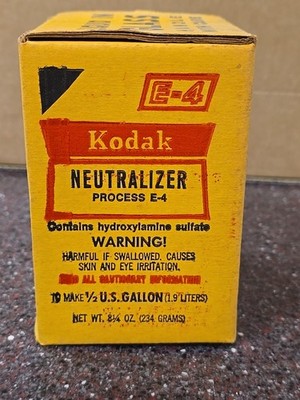Vintage Kodak Neutralizer Process E-4 Transparent Slide Film Developing 1/2 gall