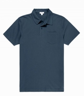 SUNSPEL Polo Riviera Kurzarm Baumwolle Dunkel-Schieferblau XXXL - Neu