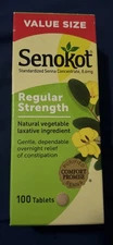 Senokot Regular Strength Natural Vegetable Laxative Tablets 100 tab EXP 2027 BD