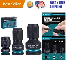 Quick-Change 1/4 Hex Adapter Set - Chrome Molybdenum Impact Socket Convenience