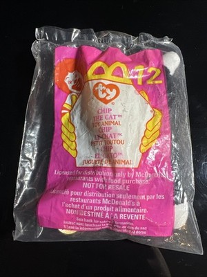 1999 McDonald's Ty Teenie Beanie Baby #12 Chip The Cat Sealed MIP 