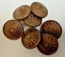 metal buttons bronze dome shank 5 pcs 5/8"