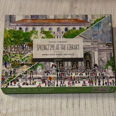 Springtime at the Library Puzzle Michael Storrings 500 Piece NEW Sealed
