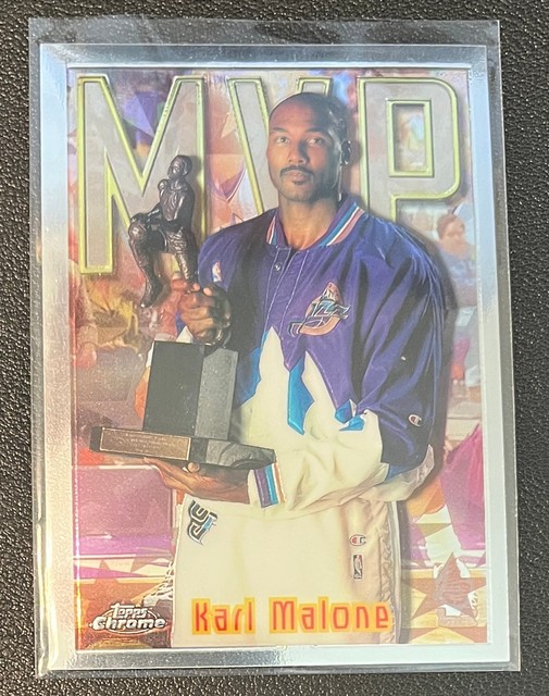 1997-98 Topps Chrome Checklist #110 KARL MALONE Utah Jazz MVP B1