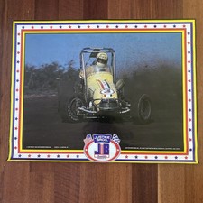 Vintage 1979 JB Justice Bros Sprint Car Racing Poster Gary Lynch Midget