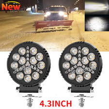 Universal Round Truck Snow Plow Lights Headlight Strobe Turn Signal Snowplow