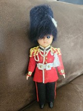 Vintage Almar Queen's Guard Blue Sleepy Eye Doll London England Souvenir Soldier