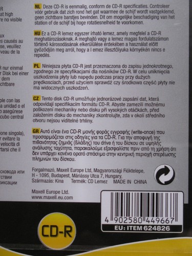 MAXELL CD-R Single DISC WriteOnce 80min 700MB speed-52x JEWEL 624826 NEU 001-160 - Bild 6 von 6