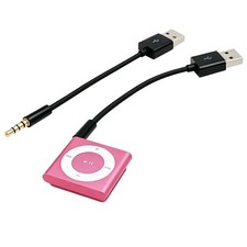 2x USB 3.5mm Data Sync Charger Cable Cord For Apple iPod Shuffle 3 4 5 6 7 Gen