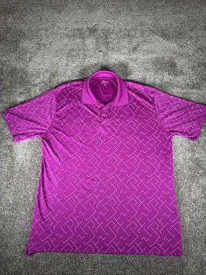 PBX Pro Men s Magenta Geometric Polo Shirt Lightweight XL Golf Pickleball Yacht