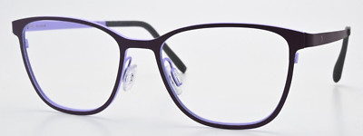 BLACKFIN Brille Swan-Point BF993 COL 1307 Seidenmatt Lila Quadrat Flex Leicht M