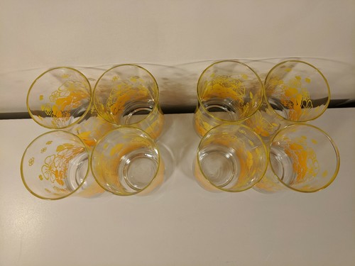 Drinking Glasses Sunny Floral Yellow Set of 4 with 2 Sets Available mar2020 - Picture 6 of 10