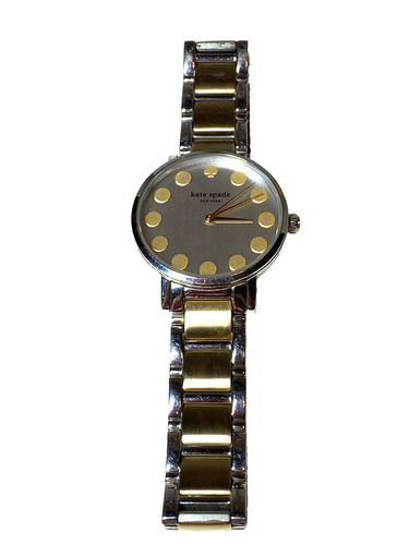 Kate Spade Gramercy Dot Watch Two Tone Butterfly Clasp Needs Battery - Picture 5 of 10