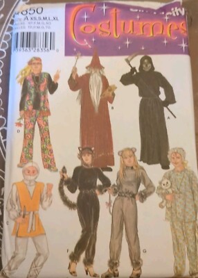 Simplicity 4850 Adult Pattern Costume Hippy Wizard Ninja Cat Baby Sz XS S M L XL