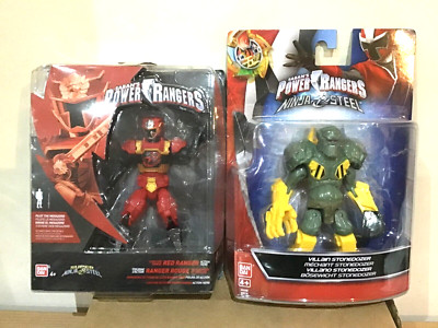 Neu in OVP 2 Power Rangers Ninja Stahl Figuren - Alien Stonedozer und Super Steel Red