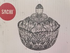 Glass Sweet Bowl Sugar Jar with Lid Large Candy Cookie Container Box Wedding