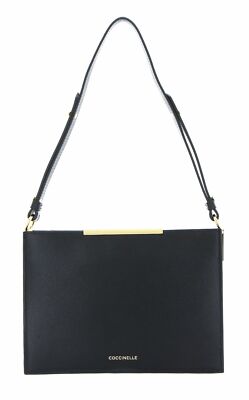 COCCINELLE Delices Flat Shoulder Bag Schultertasche Tasche Noir Schwarz Neu