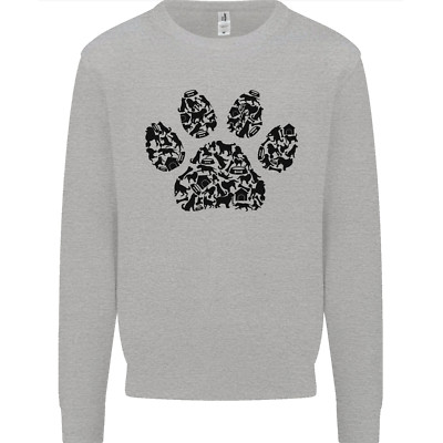 Hundepfotenabdruck Wortkunst Herren Sweatshirt Pullover