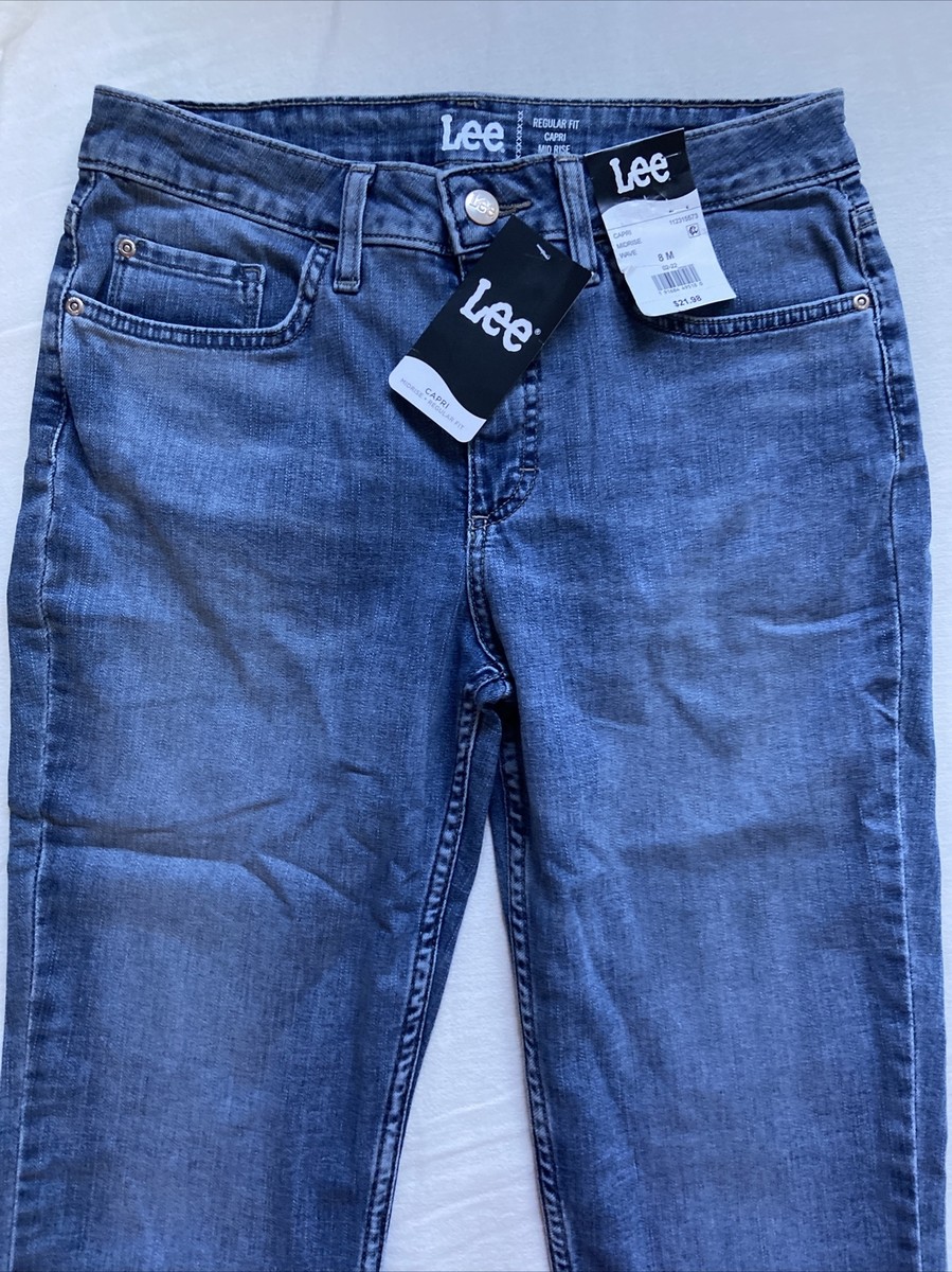 Lee Women's Mid Rise Wave Capri NWT size 8 M | eBay