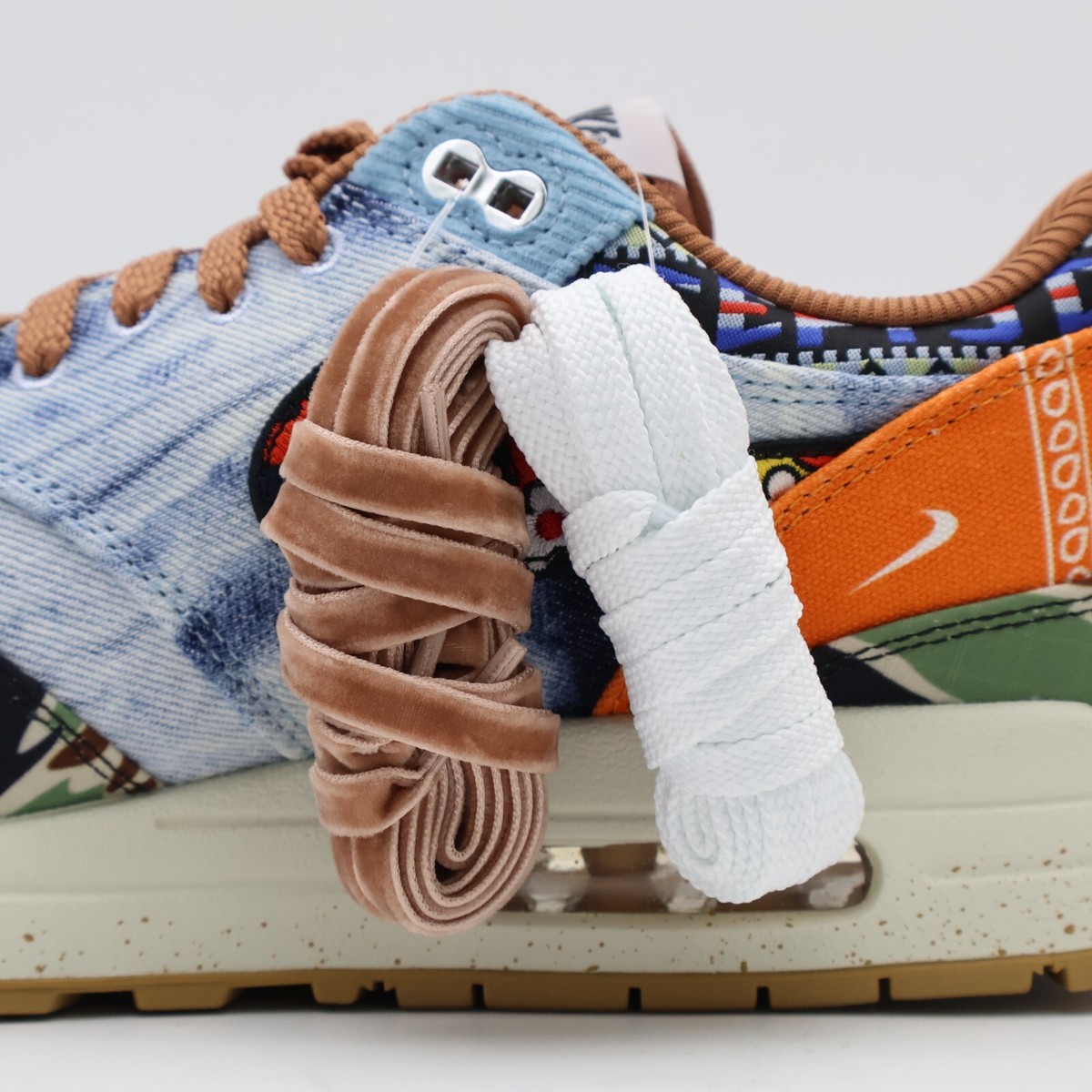 DN1803-900 Concepts Nike Air Max 1 Heavy Sail Black Worn Denim