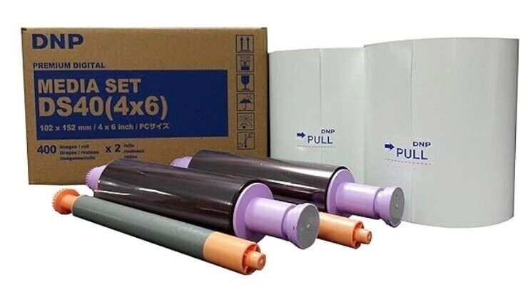 DNP DS40 (4X6) MEDIENSET (2 ROLLEN PRO BOX). 400 DRUCKE PRO ROLLE.