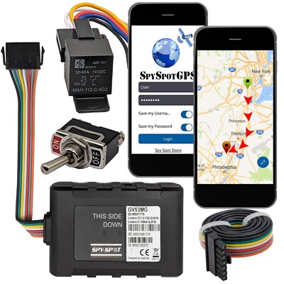 Spy Spot 4G Hard Wire Kill Switch GPS Vehicle Tracker - Black, 2 x 1.8 x 1 in