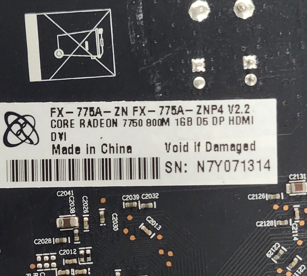 XFX AMD Radeon R7750 Ghost Ed 1GB Video Graphics Card GPU DP HDMI