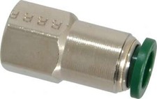 Parker 3/8" Outside Diam, 1/4 NPTF, Nickel Plated Brass Push-to-Connect Tube ...