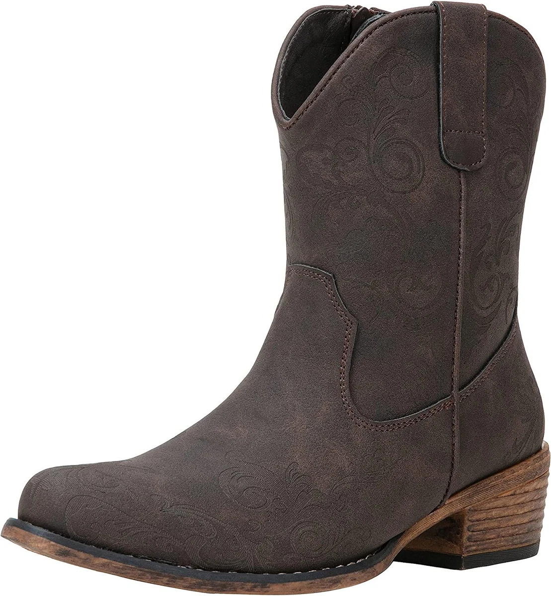 Square toe western hot sale booties