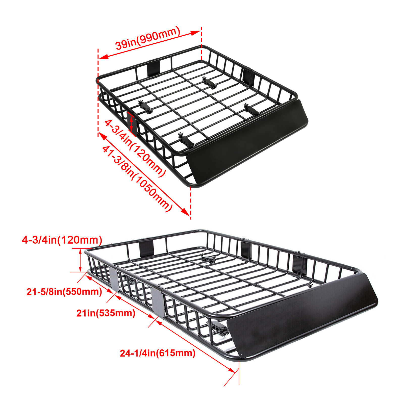 67'' Universal Roof Rack Extension Cargo Car Top Luggage Carrier Basket