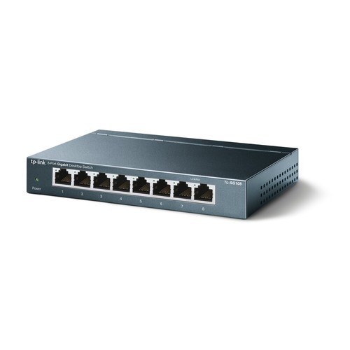 TP-Link TL-SG108 8-Port Gigabit Desktop Switch 1000Mbps Ethernet Steel Case QoS - Picture 8 of 9