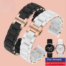 Silicone Strap for Armani AR5905 AR5920 20 23mm Steel Clad Waterproof Watchband