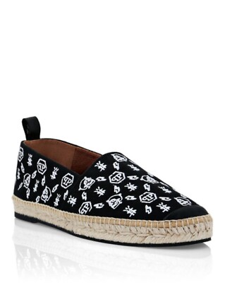 Phillip Plein Canvas Espadrillas Embroidery Monogram Black  display picture 1
