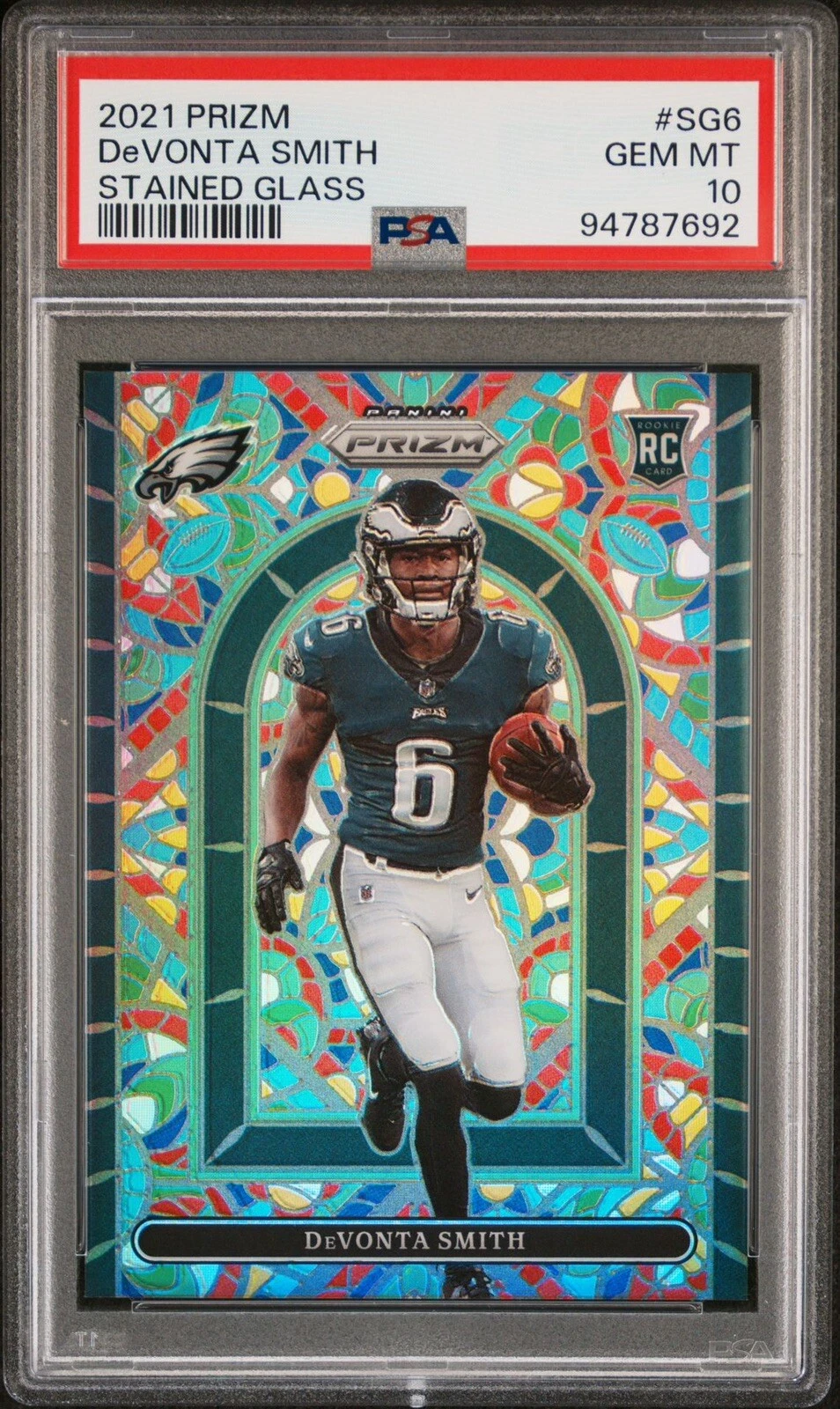 DeVonta Smith Panini Prizm Stained Glass #SG6 Base