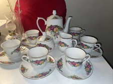Regent China English Rose 17 Piece Porcelain Tea Set