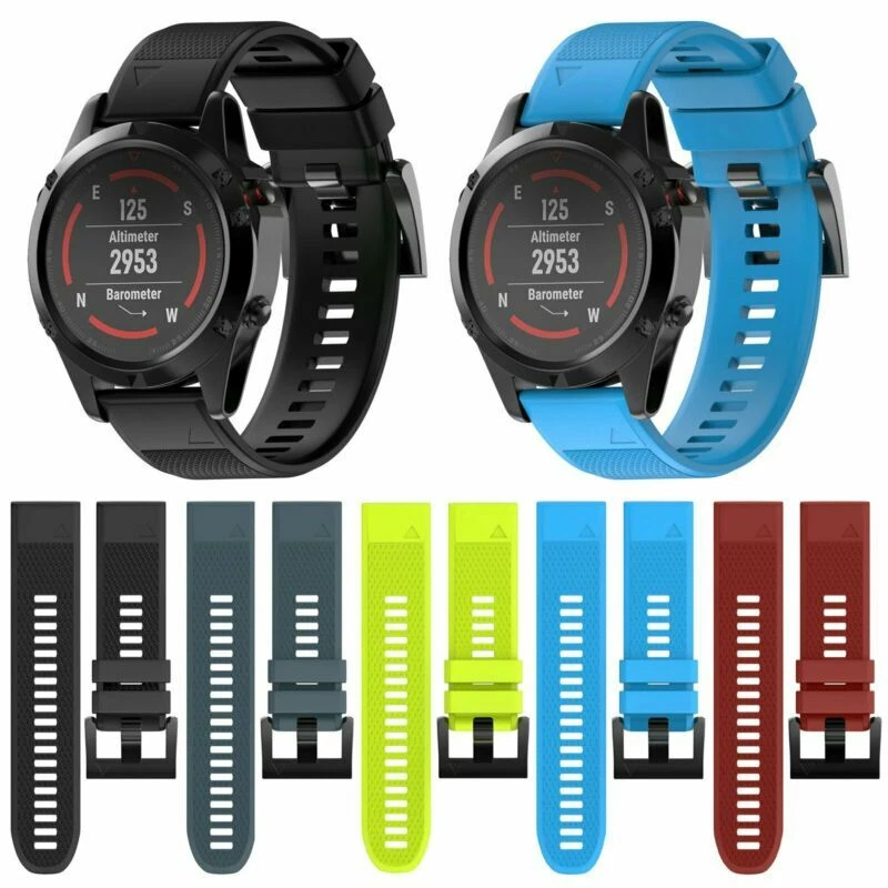 Bracelet en Siliconen (orange), adapté pour Garmin Fenix 5, Fenix 5 Plus,  Fenix 6