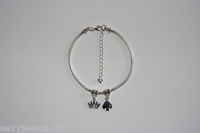 Euro Sexy Cadena Tobillera Tobillo Joyería Reina De Pica QOS 7 Cornudo eBay