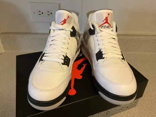 Air Jordan 4 Retro OG White Cement Sz 9.5 Deadstock Nike Air 2016