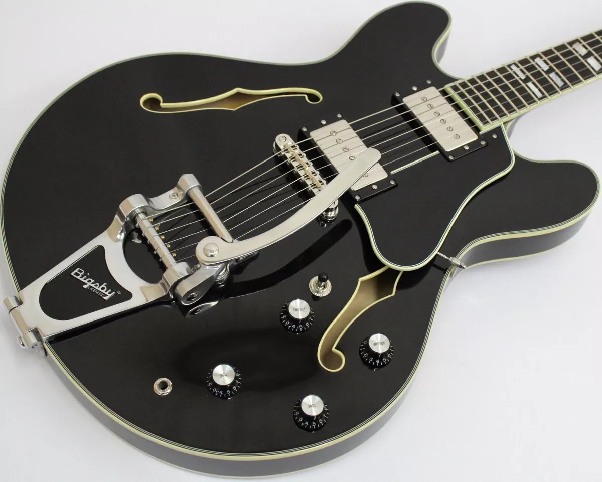 Eastman T486B Semi Hollowbody Electric w Bigsby Black eBay